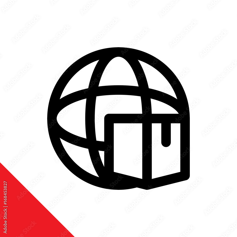 Icon illustration for global package delivery Icon illustration for global package delivery
