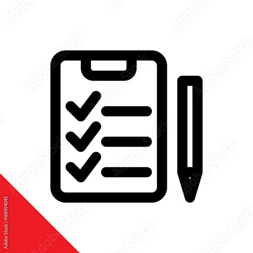 Inspection / assessment icon, illustrated with clipboard and pen