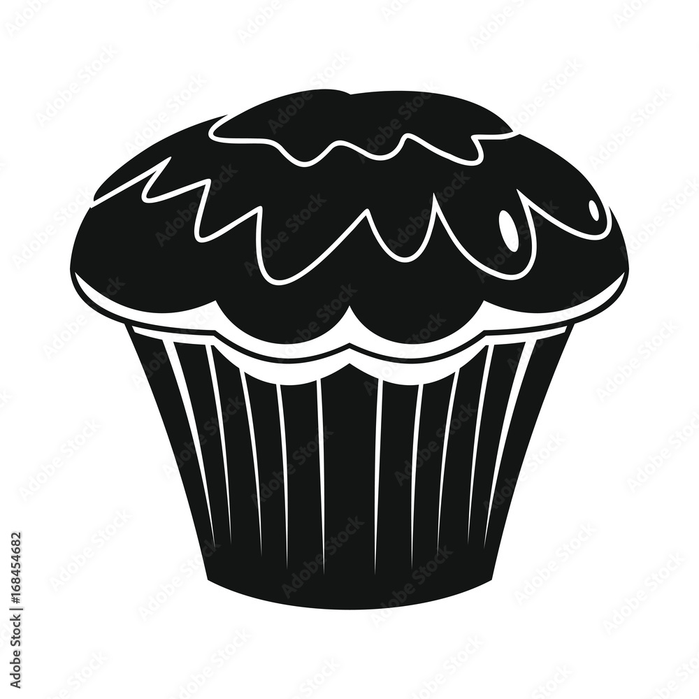 Cake bakery product in black simple silhouette style icons vector illustration for design and web Cake bakery product in black simple silhouette style icons vector illustration for design and web