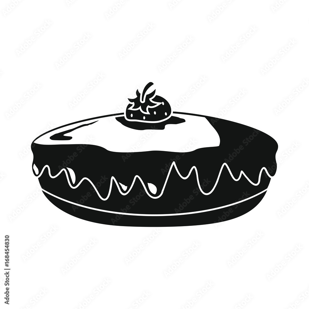 Pie bakery product in black simple silhouette style icons vector illustration for design and web Pie bakery product in black simple silhouette style icons vector illustration for design and web