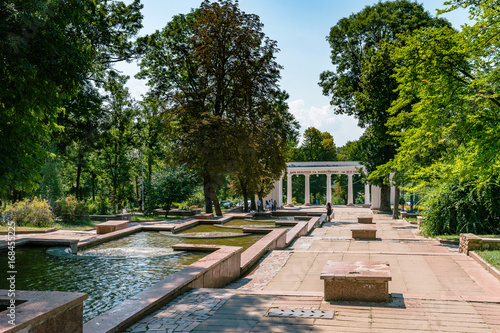 City park in Zhitomir, Ukraine  - always open for visitors. Summer noon photo  photo