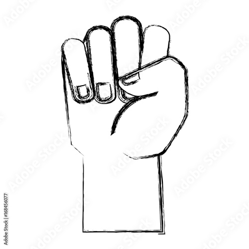 hand human fist icon vector illustration design
