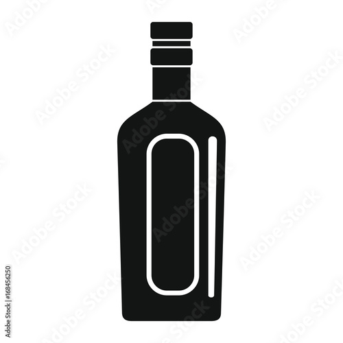 Bottle alcohol vermouth in black simple silhouette style icons vector illustration for design