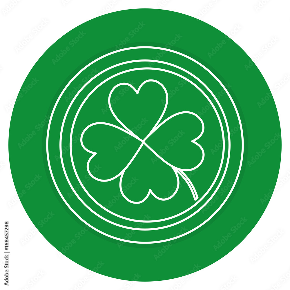coins with clovers icon vector illustration design coins with clovers icon vector illustration design
