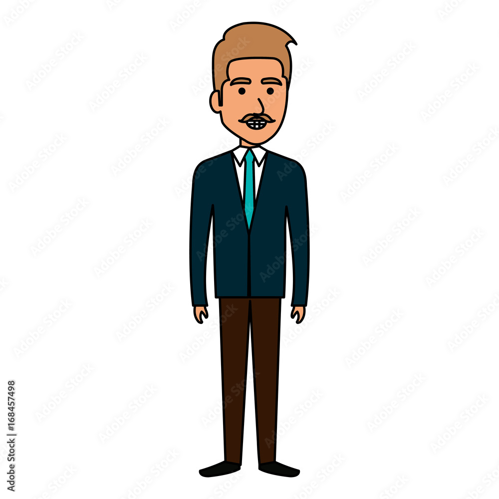 Obraz premium elegant businessman avatar character vector illustration design