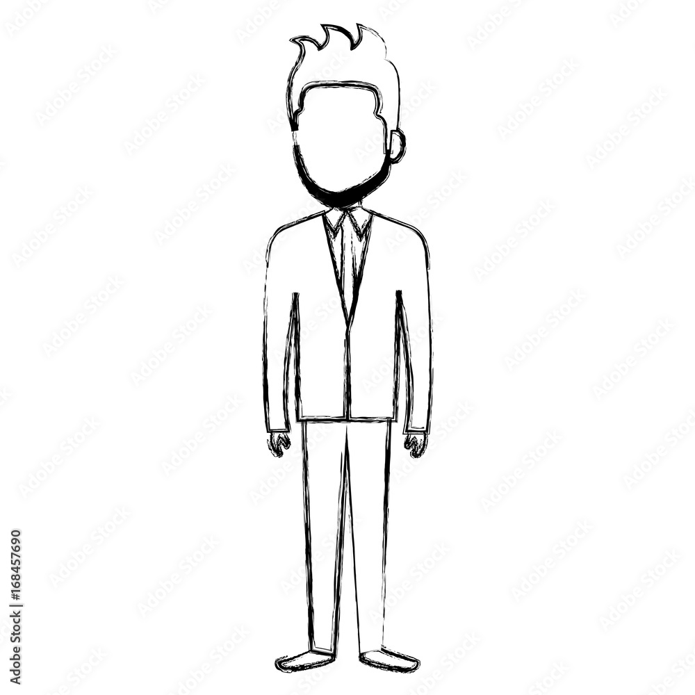 elegant businessman avatar character vector illustration design