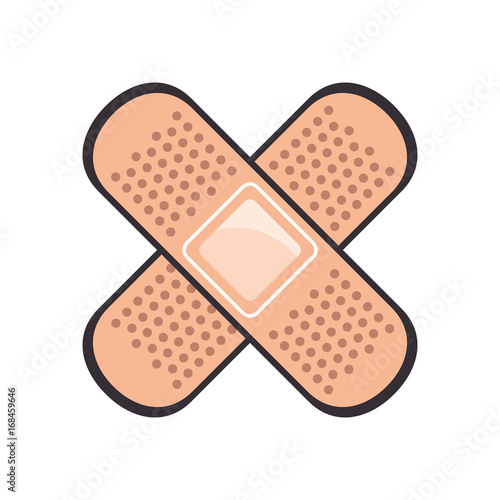 adhesive bandages icon over white background vector illustration