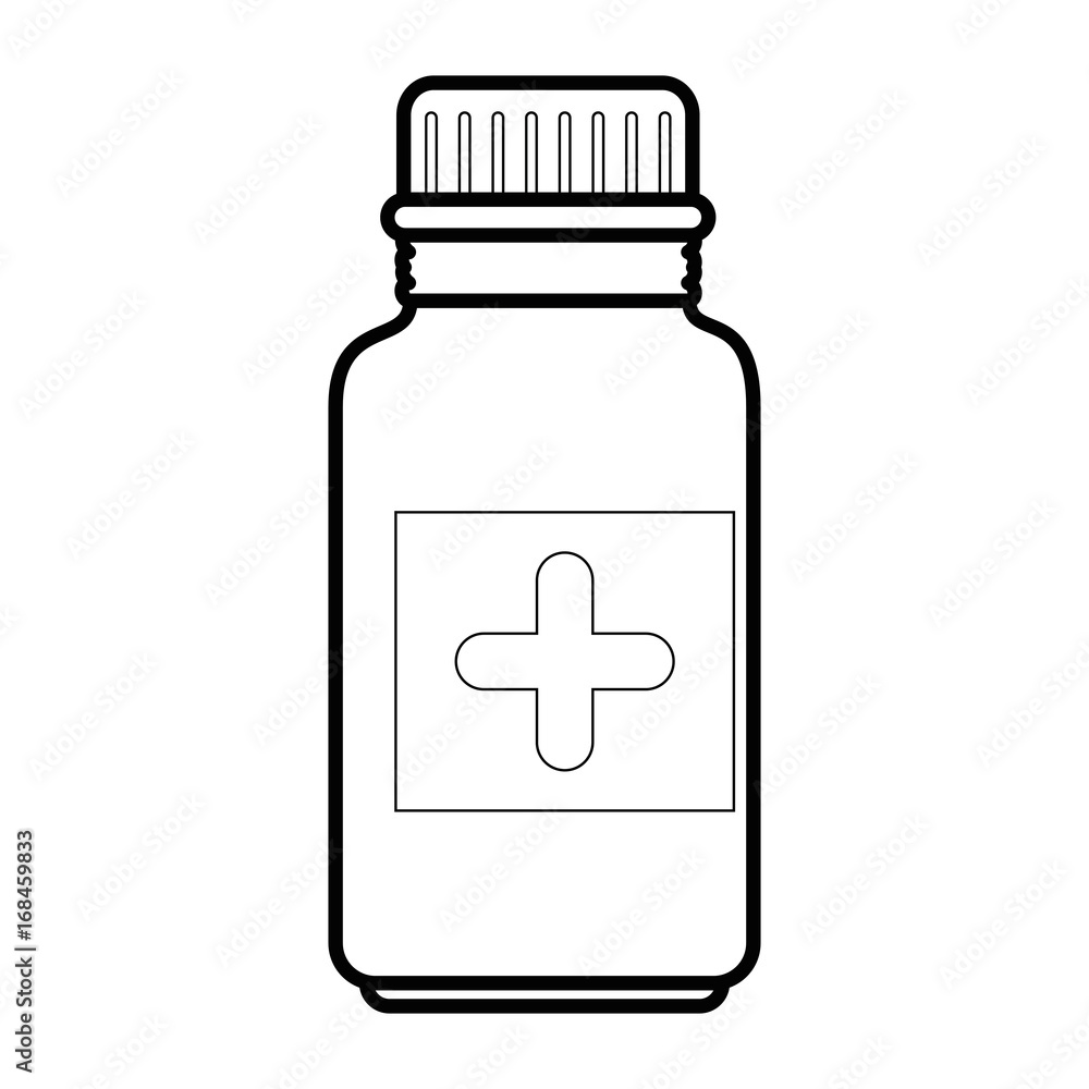 medicine bottle icon over white background vector illustration medicine bottle icon over white background vector illustration