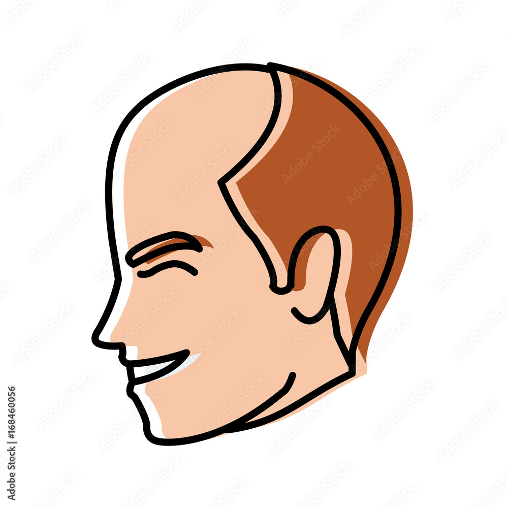 happy man wedding groom face profile vector illustration happy man wedding groom face profile vector illustration