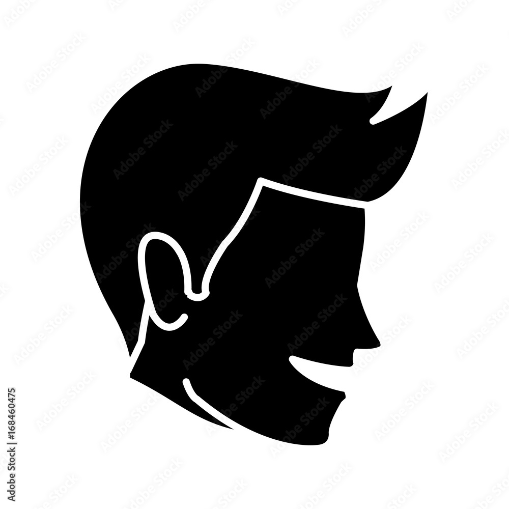 happy man wedding groom face profile vector illustration happy man wedding groom face profile vector illustration
