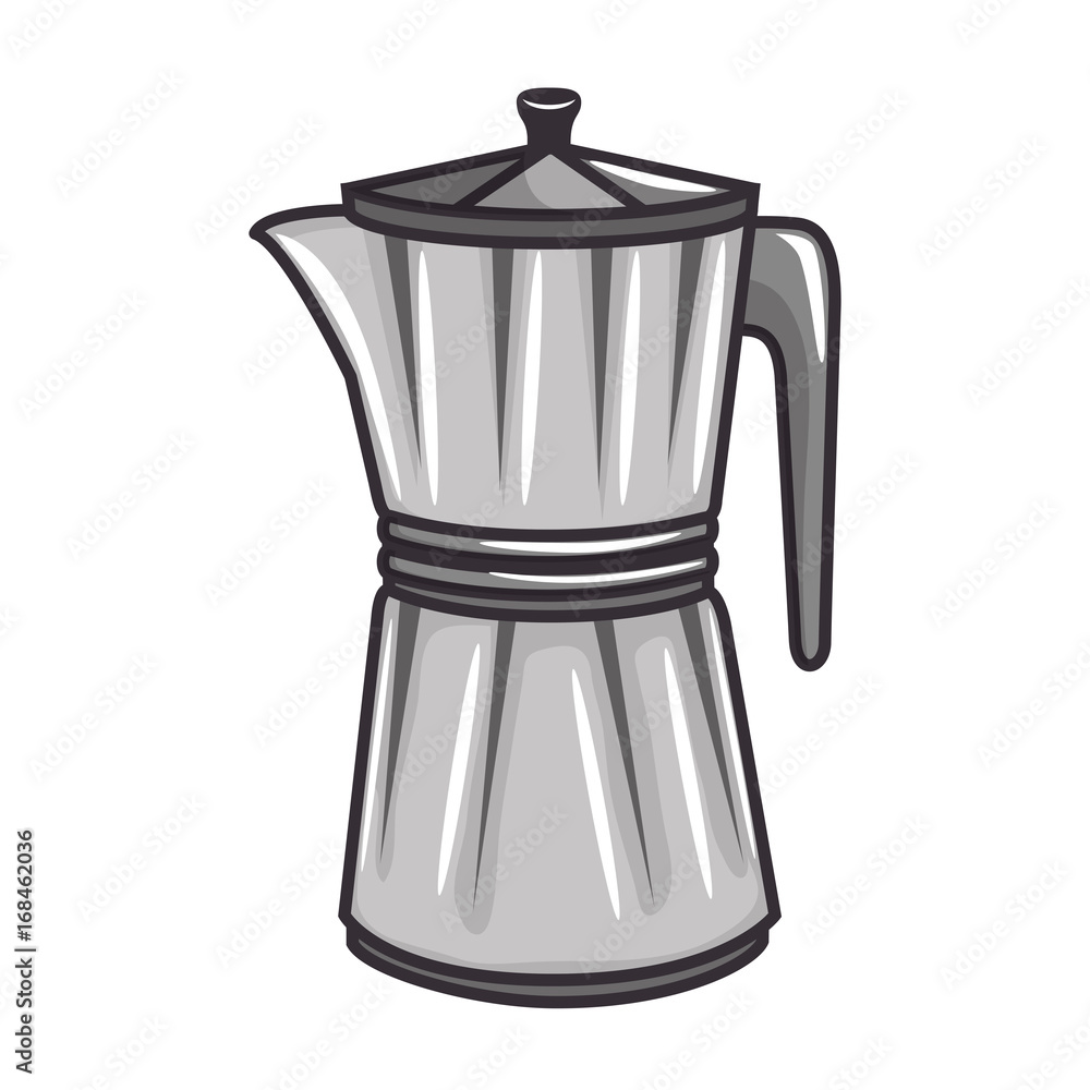 italian coffee maker icon over white background vector illustration italian coffee maker icon over white background vector illustration