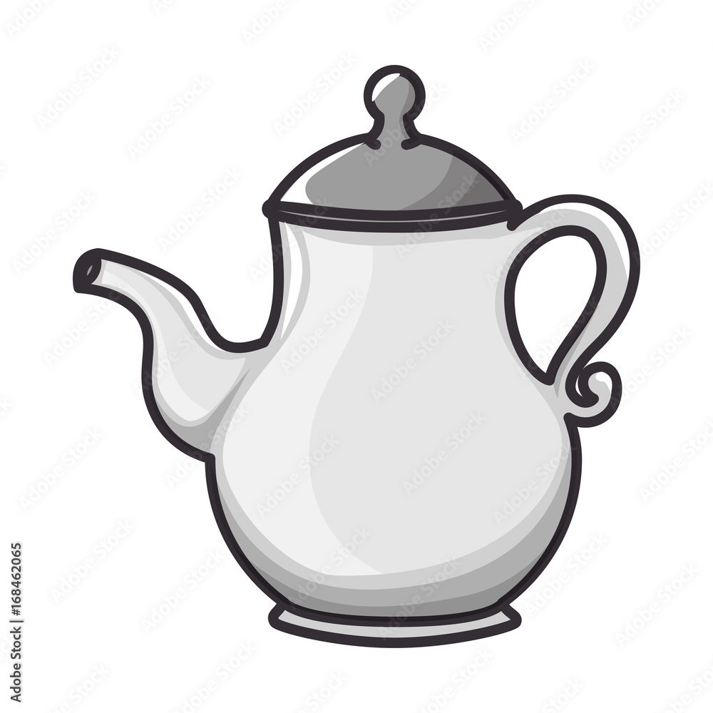 coffee pot icon over white background vector illustration coffee pot icon over white background vector illustration
