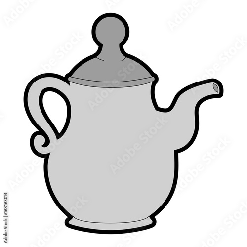 coffee pot icon over white background vector illustration