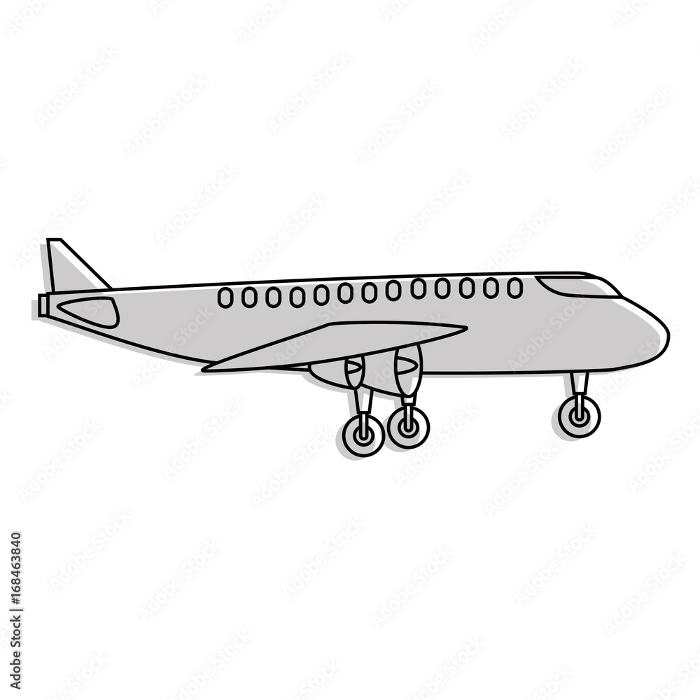 airplane icon over white background vector illustration airplane icon over white background vector illustration