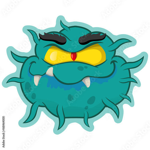 Representation cartoon a super bacterium a microorganism, virus. Ideal for informative and medicinal materials
