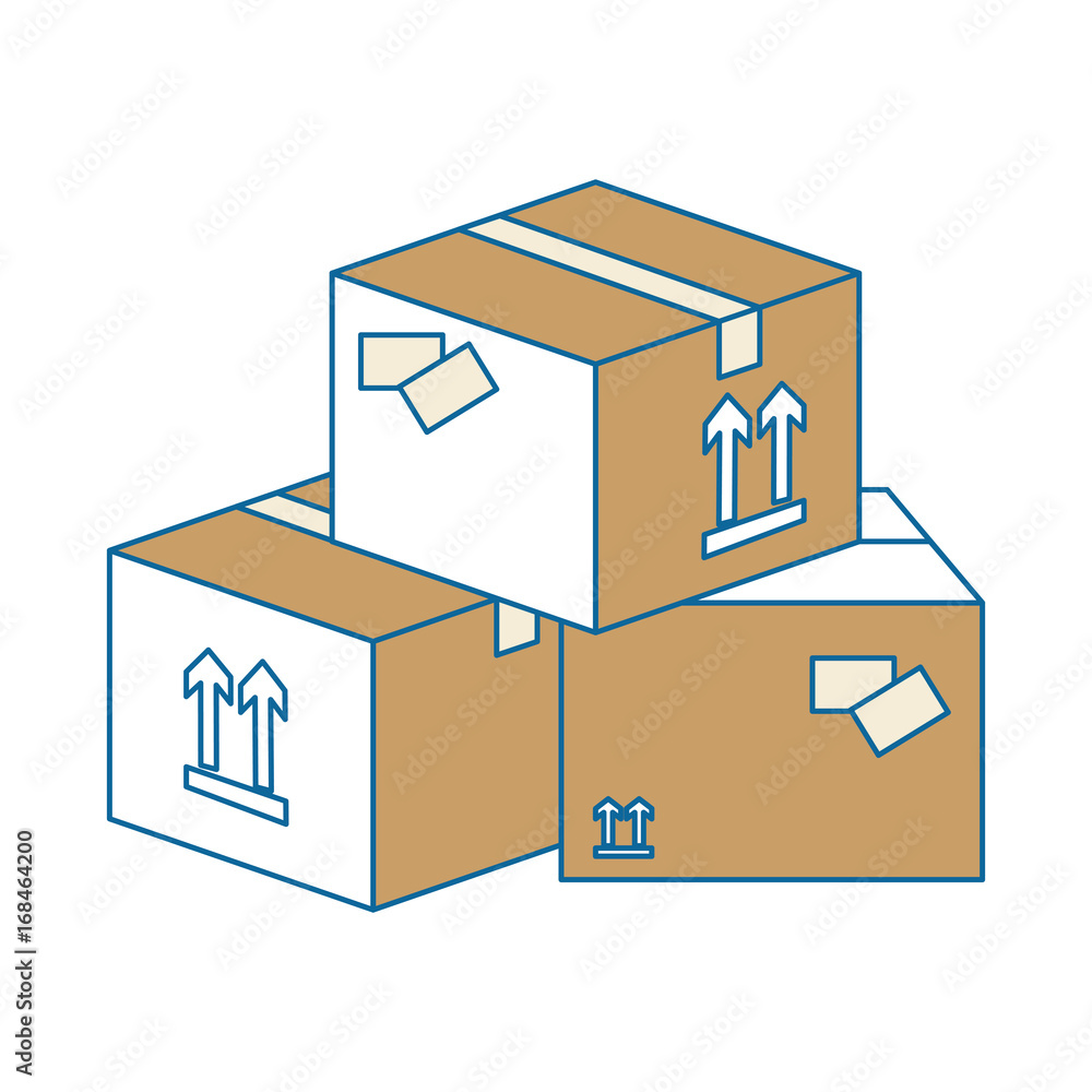 carton boxes icon over white background vector illustration carton boxes icon over white background vector illustration