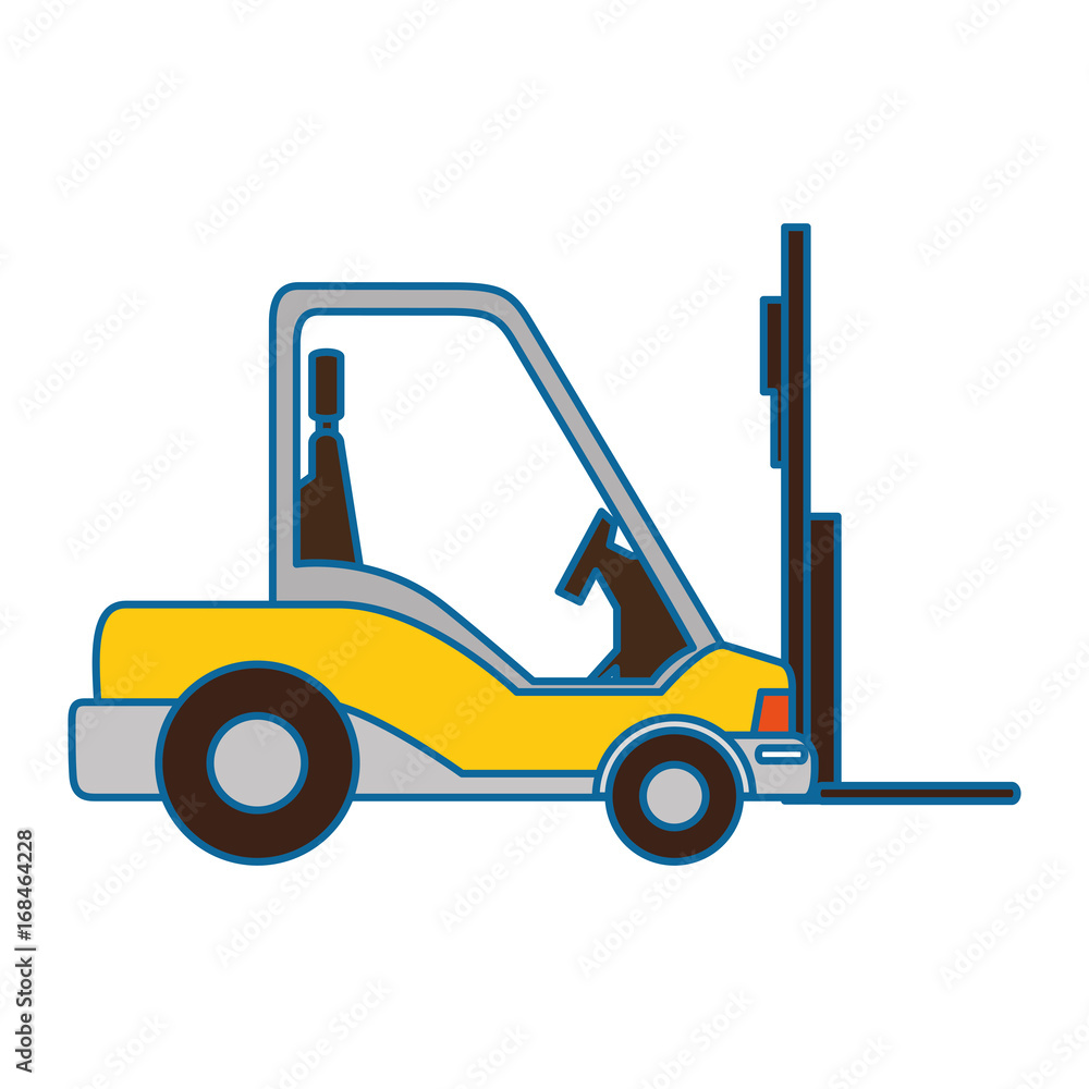 forklift truck icon over white background vector illustration forklift truck icon over white background vector illustration