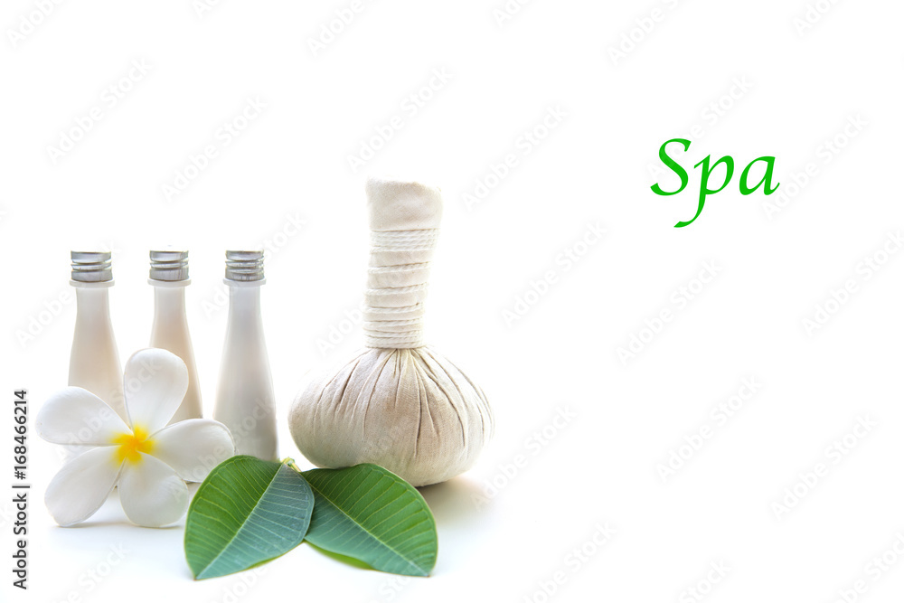 Thai Spa Treatments and massage flower on wooden and white background,  banner, copy space. Healthy Concept. Stock Photo | Adobe Stock