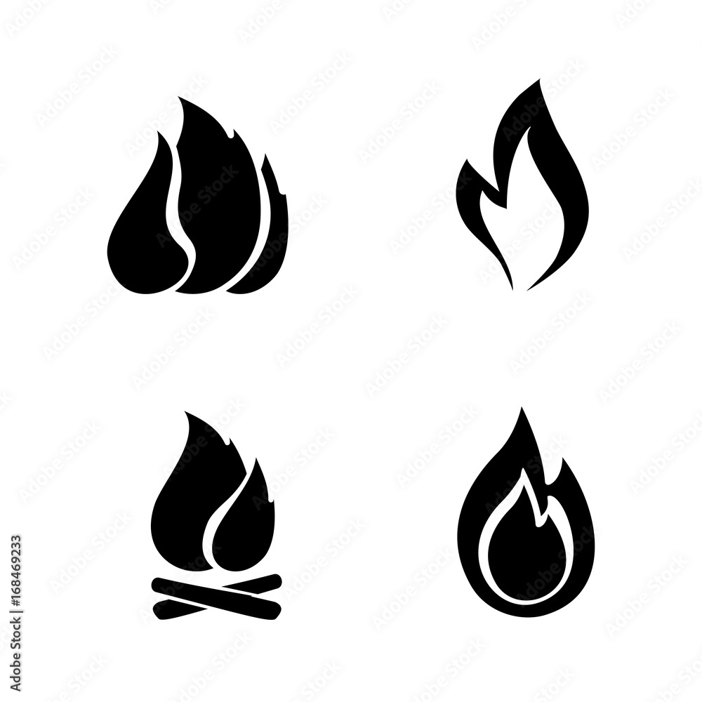 Fire icon isolated Fire icon isolated