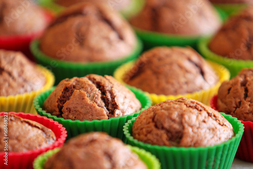 Chocolate muffins.