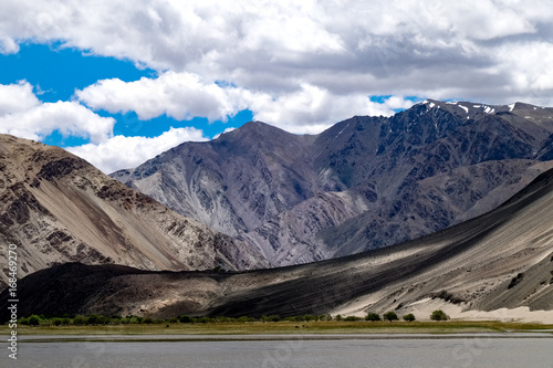 Landscape around Ladakh in Jammu and Kashmir, northern India.