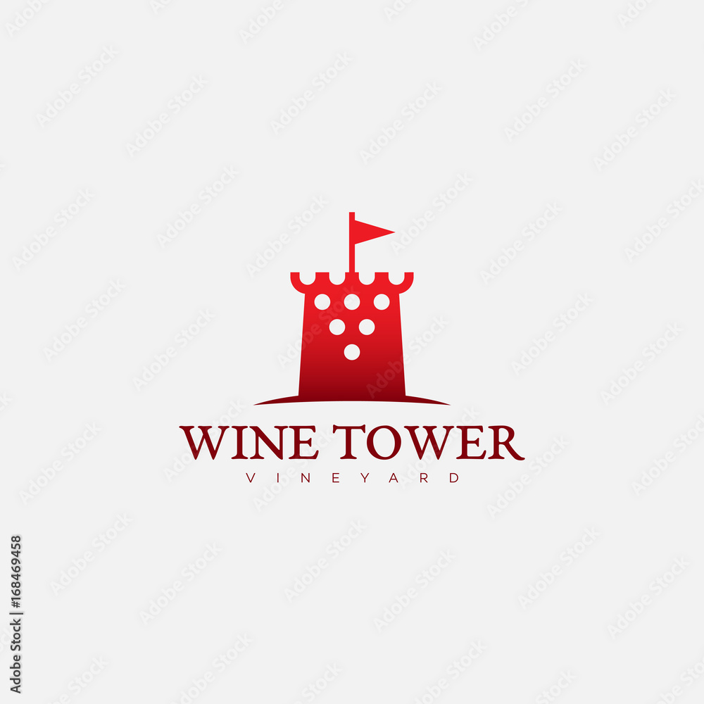 Wine tower logo Wine tower logo