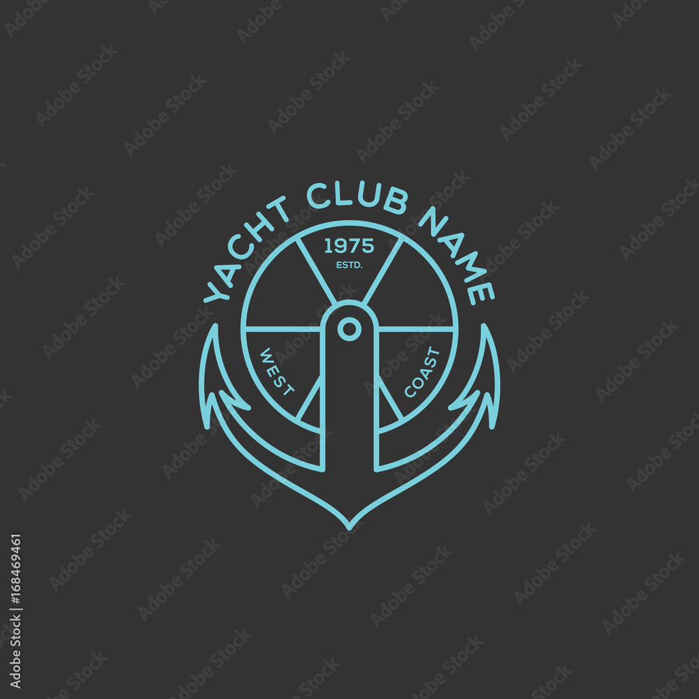 Obraz premium Yacht club logo