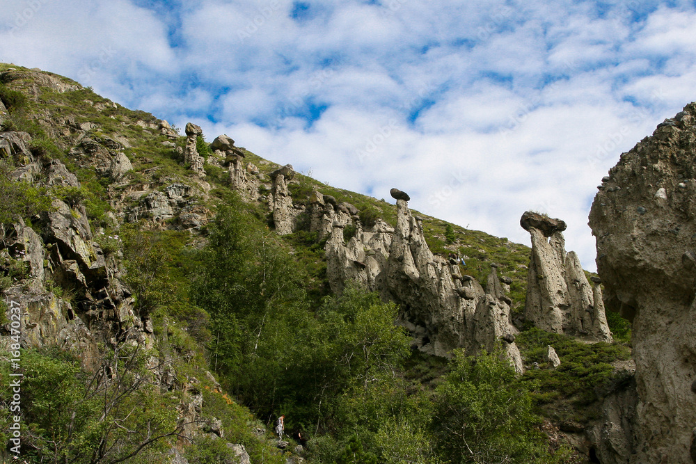 Stone mushrooms on the Altai