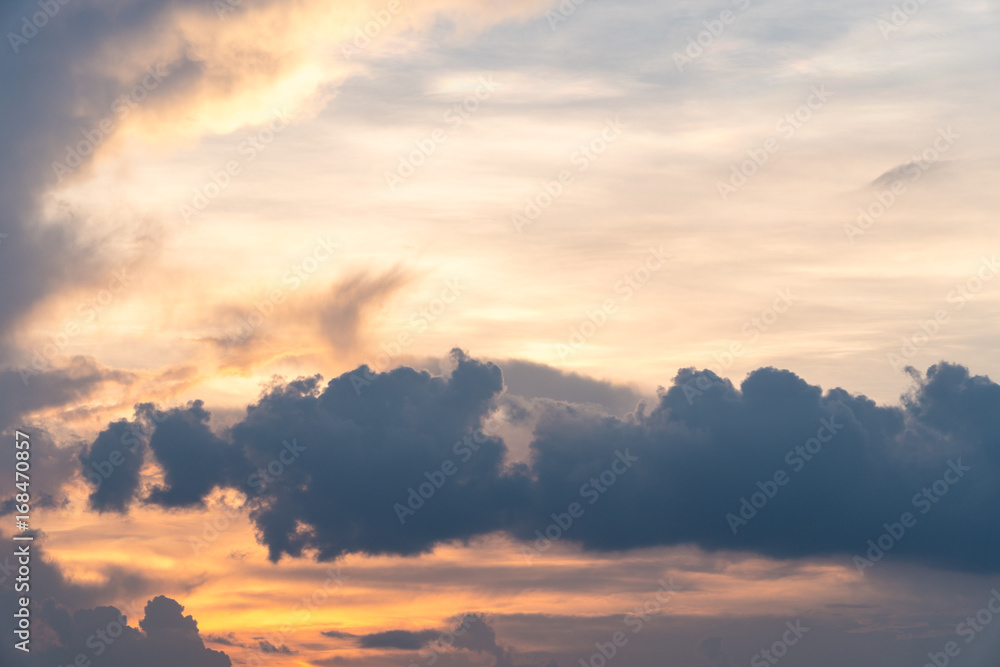 Colorful cloud at sunset.