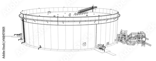 Wire-frame oil tank