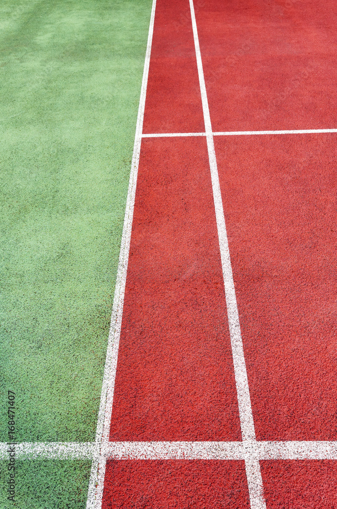 Close up picture of a school outdoor playing field, sport concept abstract background.