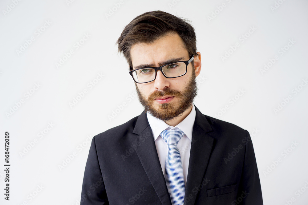 Portrait of a businessman under stress Portrait of a businessman under stress