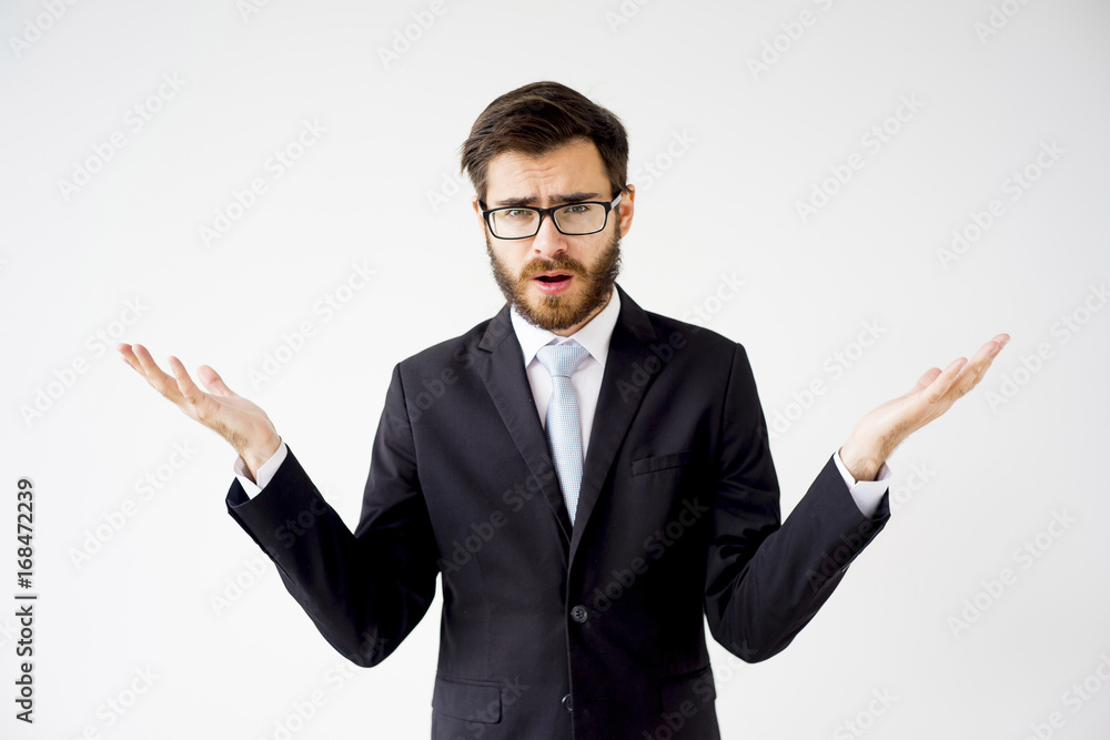 Businessman with a question