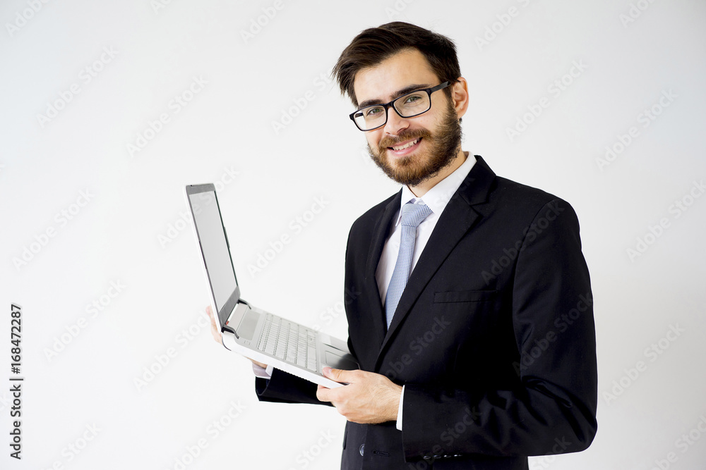 Businessman with a laptop Businessman with a laptop