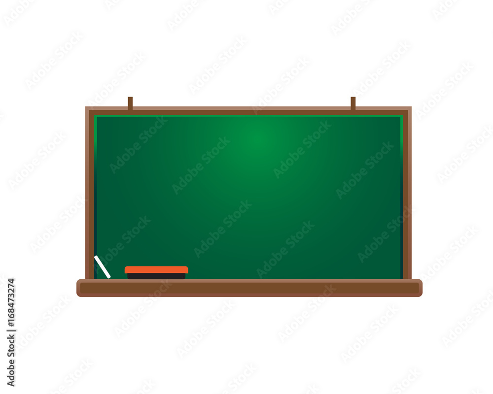 blank blackboard with eraser, apple, and a chalk, illustration design, isolated on white background. blank blackboard with eraser, apple, and a chalk, illustration design, isolated on white background.