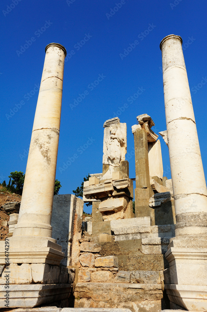 Ancient ruins in Ephesus,Turkey.