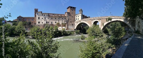 Εκτύπωση καμβά Roma - Panoramica dal Lungotevere  dei Pierleoni