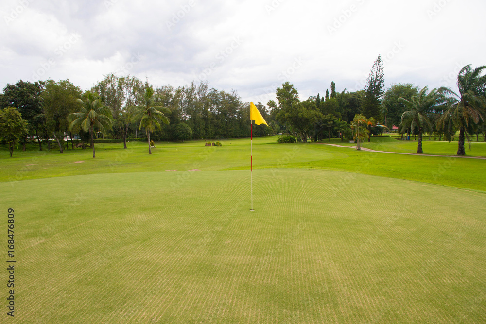 Obraz premium Golf course background