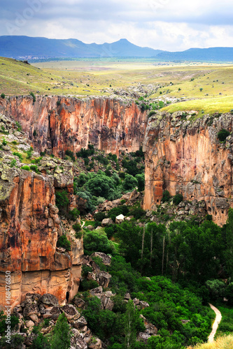 Ihlara valley landscape in cappadocia,Turkey.