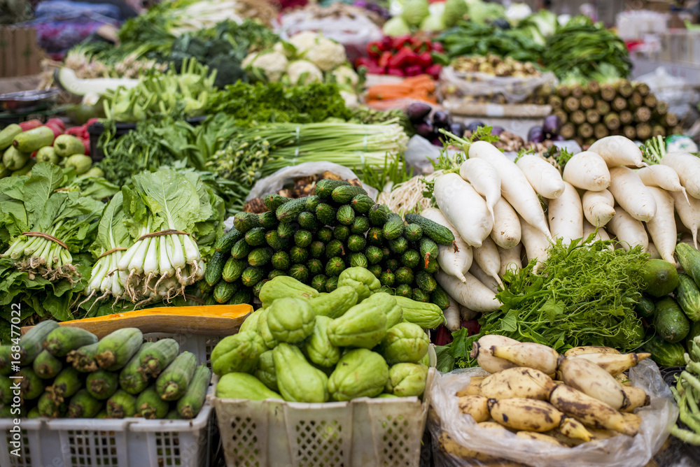 Green vegetables in Chinese market