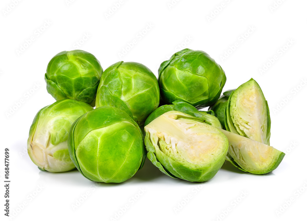 brussel sprout isolated on the white background brussel sprout isolated on the white background