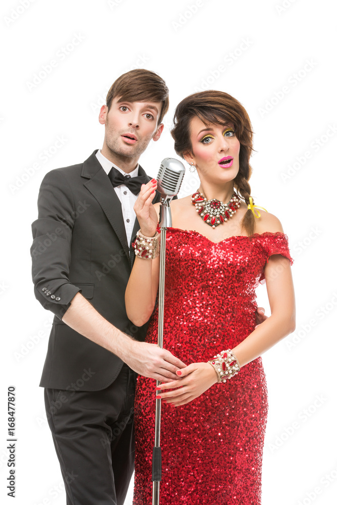 boy and girl looking like dolls boy and girl looking like dolls
