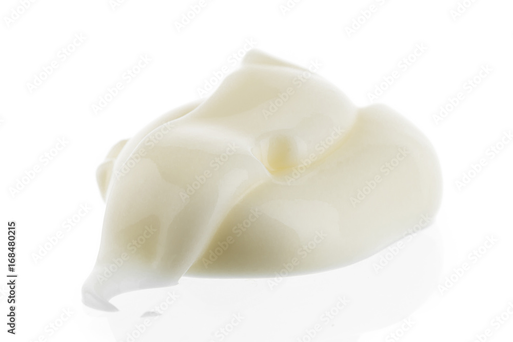Mayonnaise blob isolated on white background. Mayonnaise blob isolated on white background.