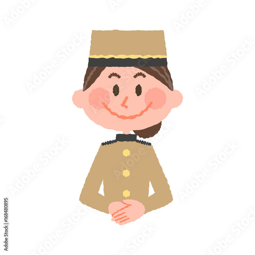 vector illustration of a hotel worker