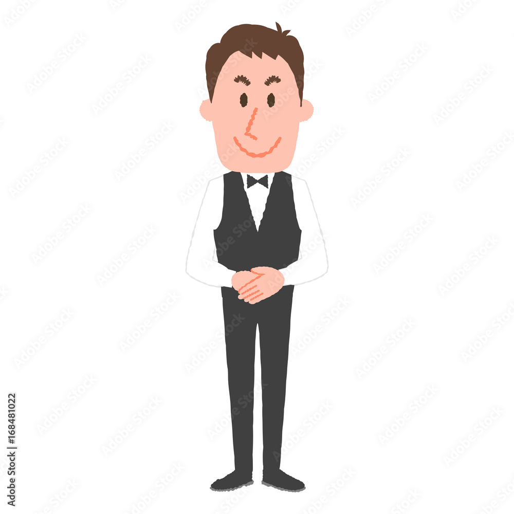vector illustration of a hotel worker vector illustration of a hotel worker
