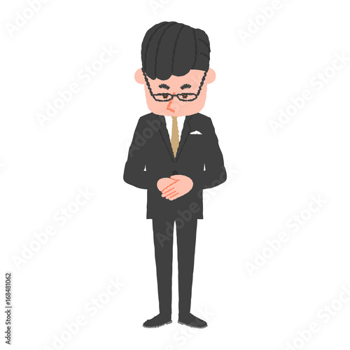 vector illustration of a hotel worker