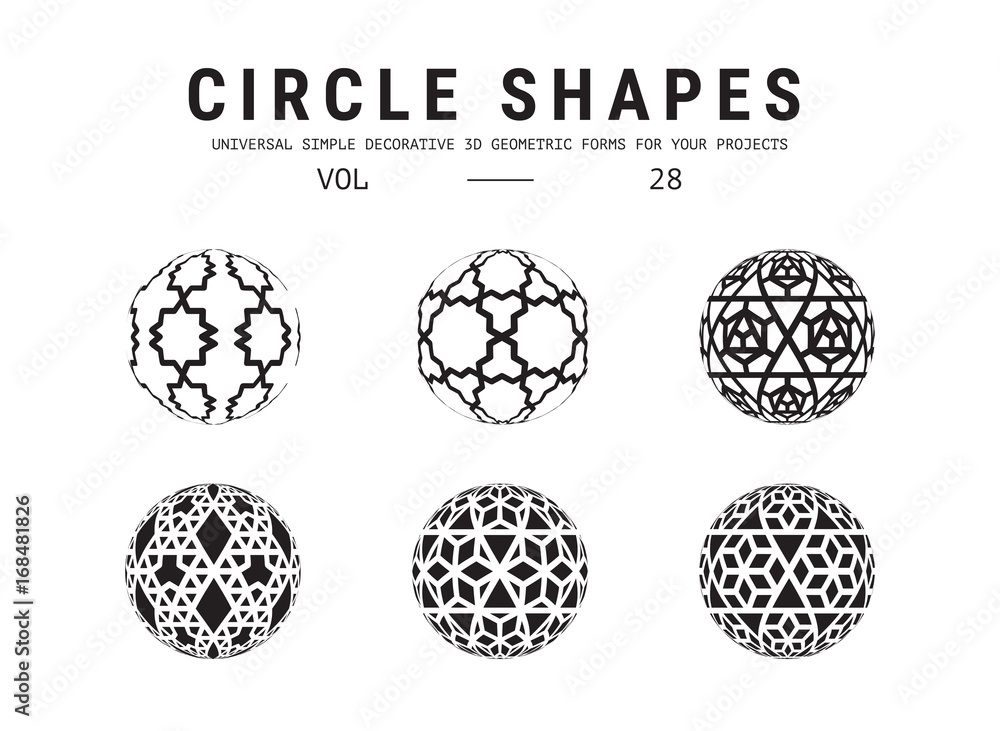 Obraz premium Universal circle shapes set