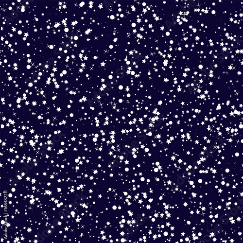 Nice cartoon star pattern with different stars icons on dark background