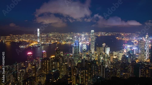 Wallpaper Mural Hong Kong cityscape at night Torontodigital.ca