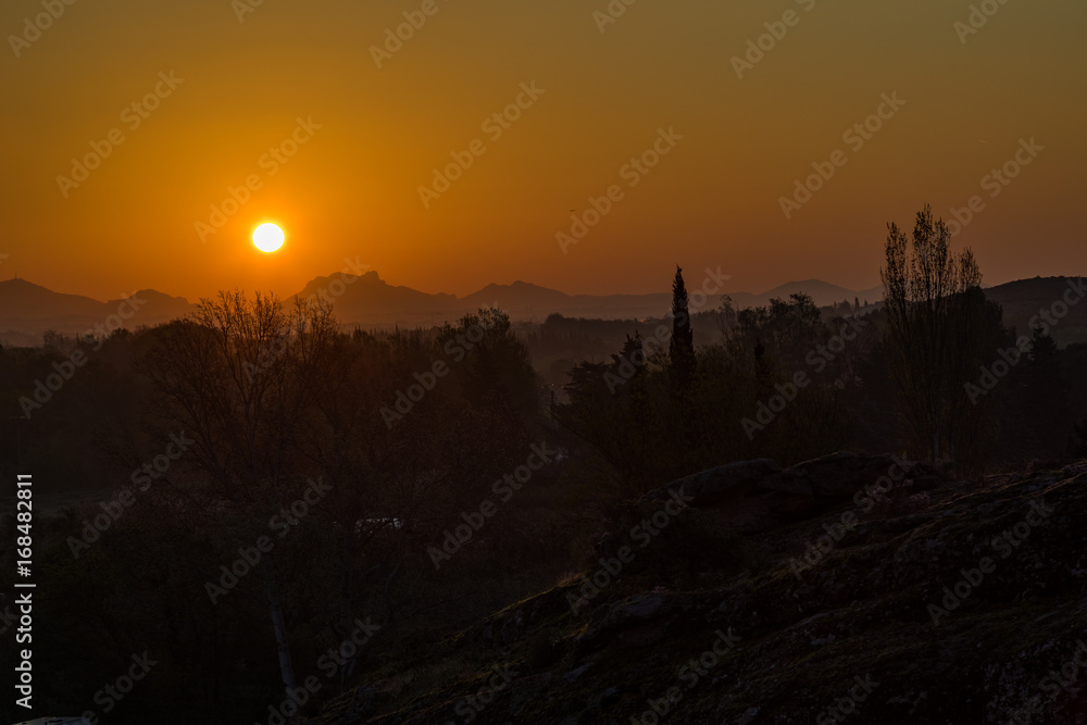 Obraz premium Sonnenaufgang Roquebrune-sur-Argens